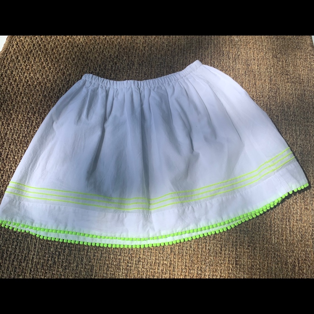 🐣🐣CrewCuts Sz 4/5 White skirt with bright yellow
